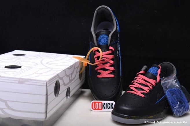 Official Maikesneakers Jordan 2 Low Blue Off-White Retro SP Black DJ4375-004 0802